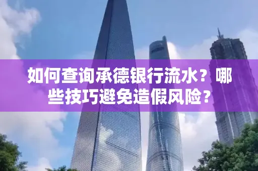 如何查询承德银行流水？哪些技巧避免造假风险？